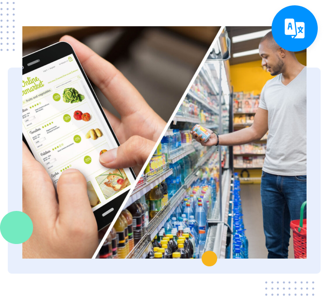 Retail translation for online and in-store shopping